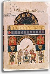 Постер Школа: Индийская 19в. An Indian astrological chart depicting signs of the eastern Zodiac, 1850