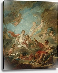 Постер Буше Франсуа (Francois Boucher) Venus in the Workshop of Vulcan, 1757