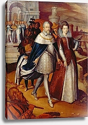 Постер Поурбус Франс Младший Portrait of Ferdinand I Grand Duke of Tuscany, and his Niece Marie, future wife of Henri IV