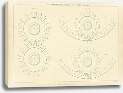 Постер Illustrations of Trundle and Spur Gearing 1