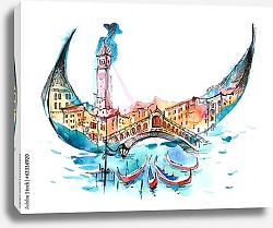 Постер Италия. Венеция. Символы