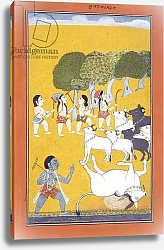 Постер Школа: Индийская 18в The Young Krishna Kills the Demon Vatsasura, who came in the Guise of a Calf, c.1730-1740