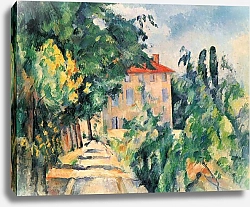 Постер Сезанн Поль (Paul Cezanne) Дом с красной крышей