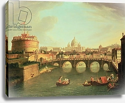 Постер Виттель Гаспар A View of Rome with the Bridge and Castel St. Angelo by the Tiber