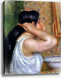 Постер Ренуар Пьер (Pierre-Auguste Renoir) Girl Combing her Hair, 1907-8