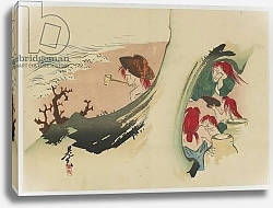 Постер Дзэсин Сибата Shojo, Meiji era, late 19th century