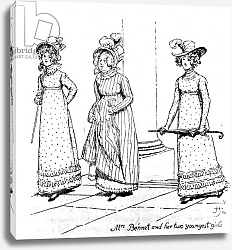 Постер Томсон Хью (грав) 'Mrs. Bennet and her two youngest girls', illustration from 'Pride & Prejudice'