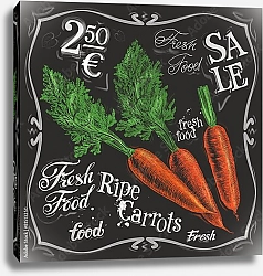 Постер Грифельная доска с морковью