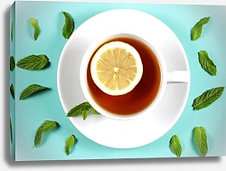 Постер Мятный чай с лимоном