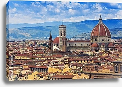 Постер Италия. Панорамный вид Флоренци