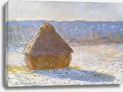 Постер Моне Клод (Claude Monet) Стог утром, после снега