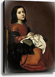Постер Зурбаран Франсиско The Childhood of the Virgin, c.1660