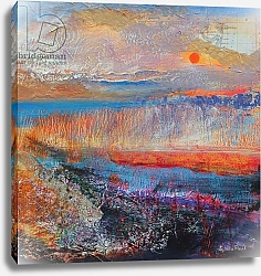 Постер Пауль Сильвия (совр) Marsh Sunset 2013, acrylic/paper collage