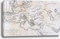 Постер Хьюз У. The Localities and Gradual Advance of the Barbarian Nations, c.1850