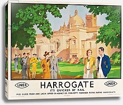 Постер Harrogate, its Quicker by Train', poster advertising rail journeys, 1941