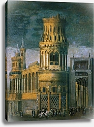 Постер Ноум Франсуа Architectural fantasy depicting the martyrdom of a female saint