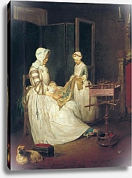 Постер Шарден Жан-Батист The Laborious Mother, c.1740