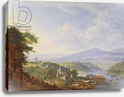 Постер Гриффер Ян View on the Rhine, near Cologne, c.1700-10