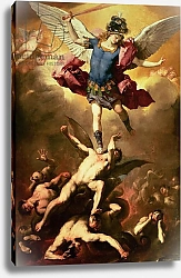 Постер Джордано Лука Archangel Michael overthrows the rebel angel, c.1660-65