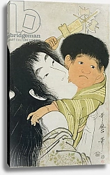 Постер Утамаро Китагава Yama-Uba and Kintoki
