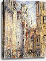 Постер Лоизеу Густав Rouen, a Street by the Church; Rouen, rue avec L'Eglise, c.1920
