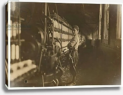 Постер Хайн Льюис (фото) John Dempsey, 11 or 12 years old, Saturday worker in the mule-spinning room at Jackson Mill, Fiskeville, Rhode Island, 1909 1