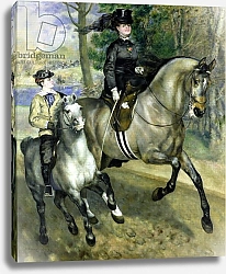 Постер Ренуар Пьер (Pierre-Auguste Renoir) Horsewoman in the Bois de Boulogne, 1873