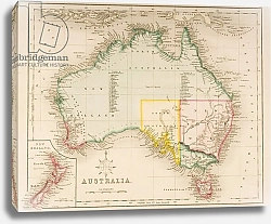 Постер Неизвестен Map of Australia and New Zealand