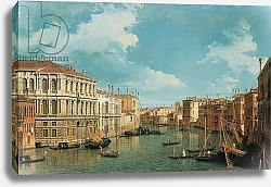 Постер Каналетто (Giovanni Antonio Canal) The Grand Canal, Venice, Looking North-West, with the Palazzo Pesaro, the Palazzo Foscarini and the Pinnacle of S. Stae on the Left and the Palazzo Vendramin-Calergi and S. Marcuola on the Right