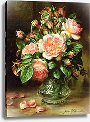 Постер Уильямс Альберт (совр) English Elegance Roses in a Glass