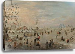 Постер Аверкамп Хендрик Enjoying the Ice, c.1615-20