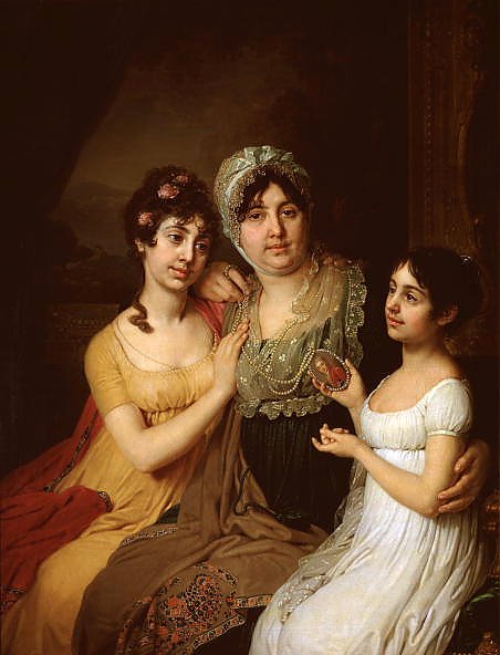 Портрет графини Анны Ивановны Безбородко с дочерьми Любовью и Клеопатрой