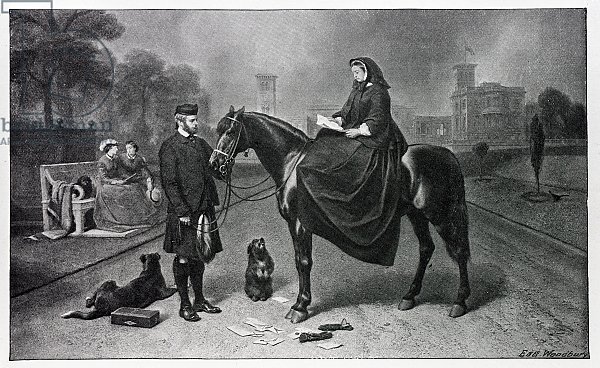 Queen Victoria at Osborne, after the painting of 1865