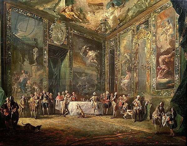 Charles III de Borbon, lunching Before his Court, c.1770