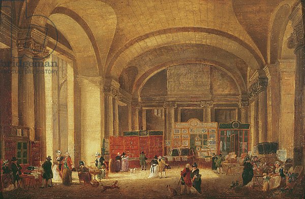 Print sellers at the entrance to Louvre, 1791