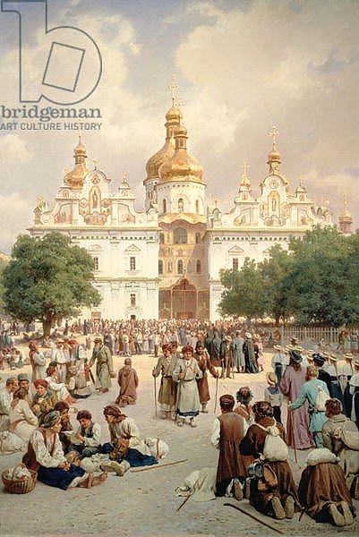 The Great Church of Kievo-Pecherskaya Lavra in Kiev, 1905