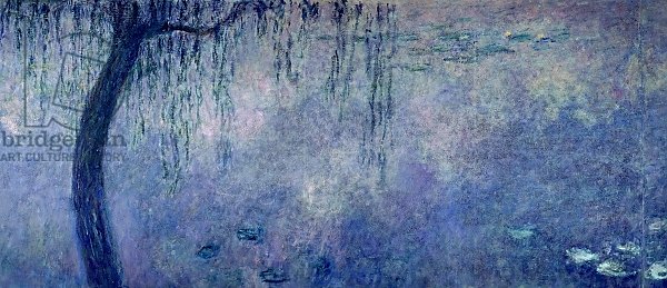 Waterlilies: Two Weeping Willows, left section, 1914-18