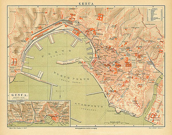 Карта Генуи, конец 19 в. 3
