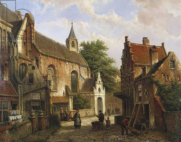 A Street Scene in Delft
