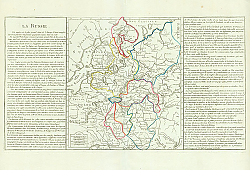Постер Карта России из атласа Geographie Moderne J.B.L. Clouet, 1787 г.
