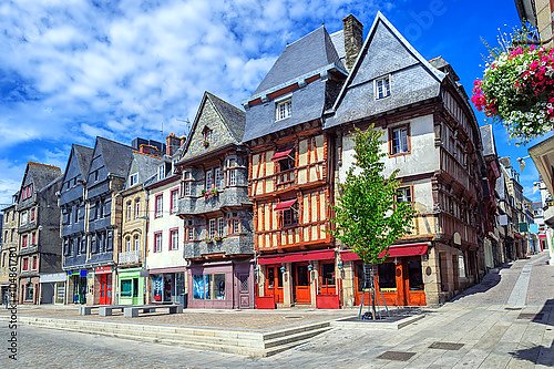 Франция, Бретань. Historical city center of Lannion