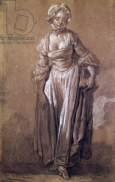 Standing Young Girl, study for 'The Village Agreement'