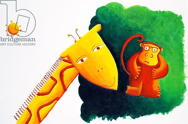 Giraffe and Monkey, 2002