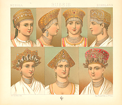 Постер Россия: костюмы мужчин и женщин #5 1