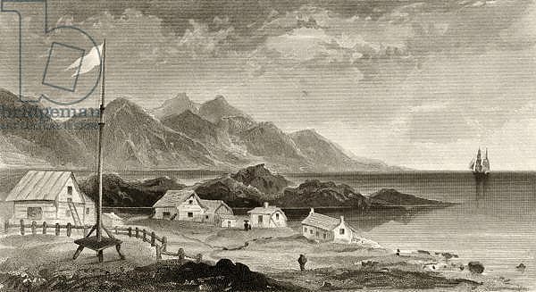 Fiskenaes from the Governor's House, engraved by A.W. Graham, 1856