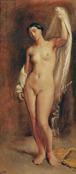 Standing Female Nude, study for the central figure of 'The Tepidarium', 1853
