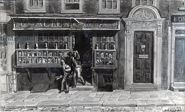 Colourman's Shop, St. Martin's Lane, London, 1829
