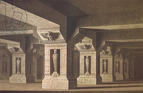 Set design for Act II Scene xx of 'The Magic Flute' by Wolfgang Amadeus Mozart