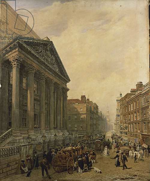 The Mansion House from Poultry Looking Down Cheapside Towards St. Mary-Le-Bow