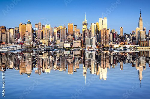 Постер США, Нью-Йорк. New York City View over Hudson River